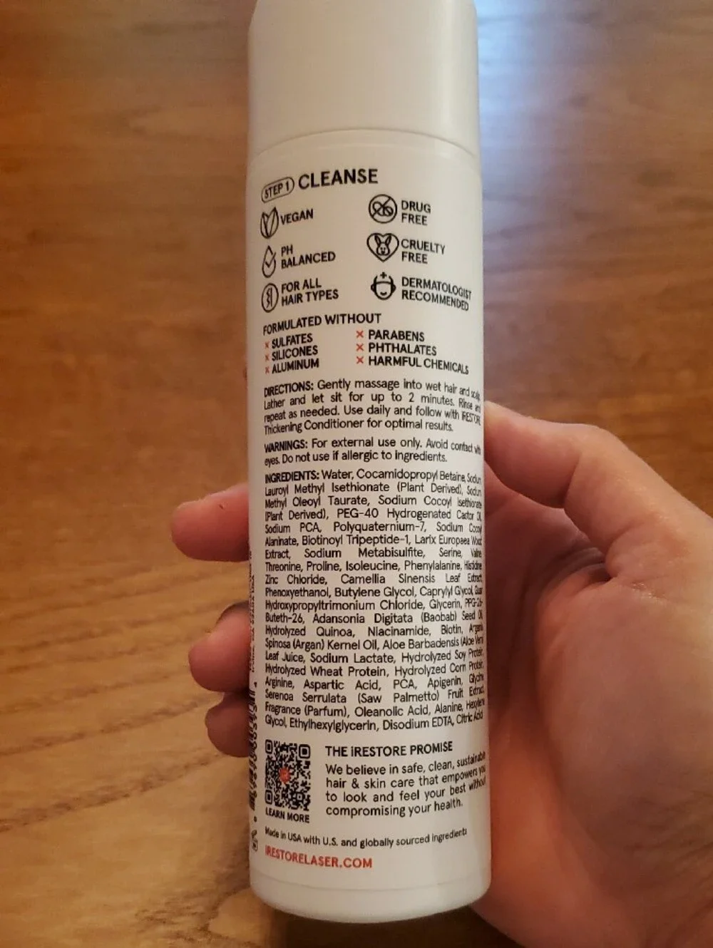 iRestore Thickening Shampoo for Men - White and Orange